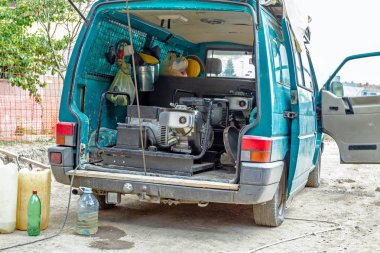 Taşınabilir yakıt jeneratör elektrik güç kaynağı yapı at için