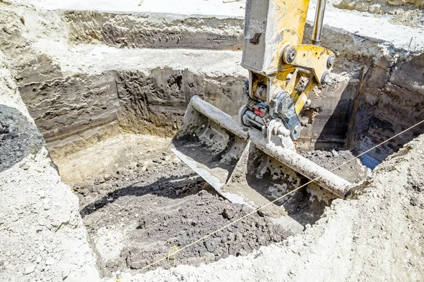 Utensile, secchio, lama dell'escavatore — Foto Stock
