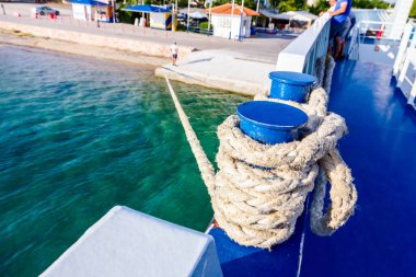 Gemi bobin için dock bağlı kaydırılan iple