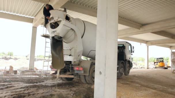 Zrenjanin Vojvodine Serbie Mai 2015 Conducteur Lave Camion Mélangeur Avec — Video