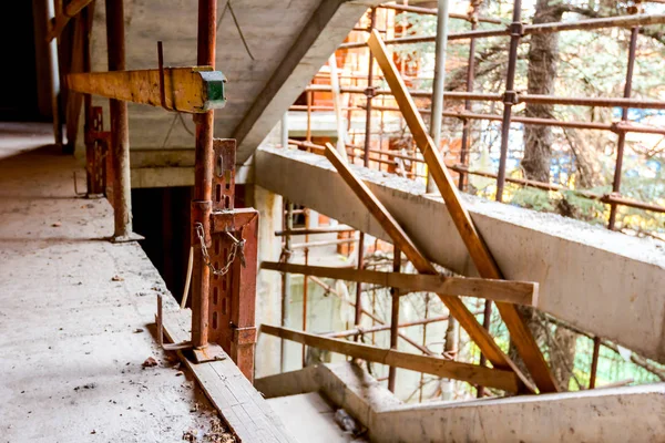 Safety banister in a building under construction — Stock Photo, Image