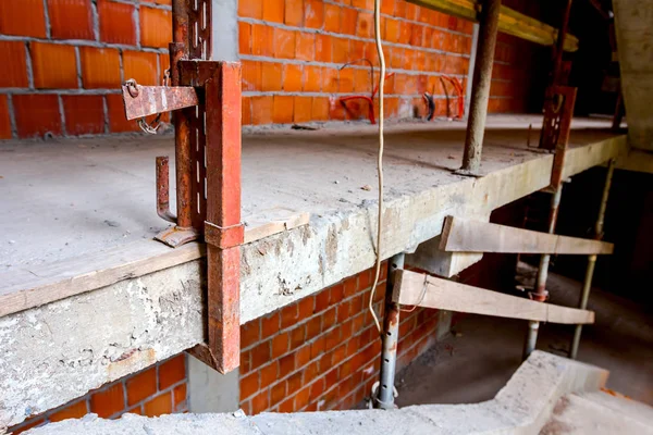 Safety banister in a building under construction — Stock Photo, Image