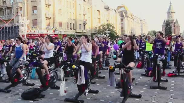 Timișoara Banat România Iunie 2015 Grupul Persoane Care Lucrează Exerciții — Videoclip de stoc