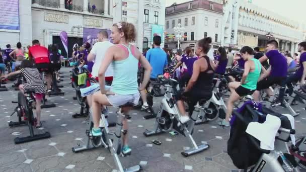 Timisoara Banat Romania June 2015 Group People Who Working Out — Stock Video
