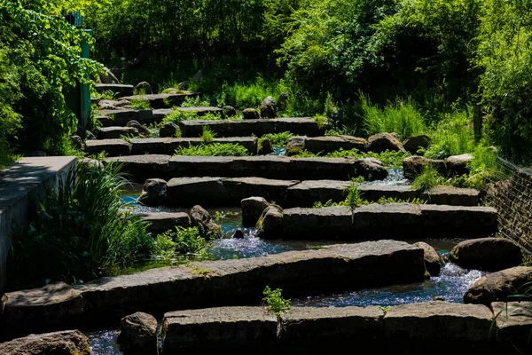 A fish ladder in the spring in Luckenwalde — Stock Image Fish Ladder Spring Luckenwalde Royalty Free Stock Images