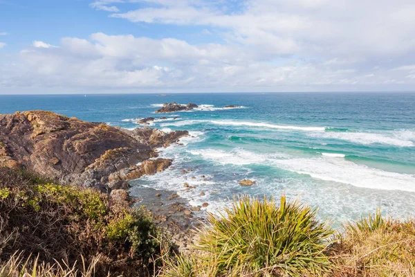 Praia Light House Seal Rocks Seal Rocks Pequeno Assentamento Costeiro — Fotografia de Stock