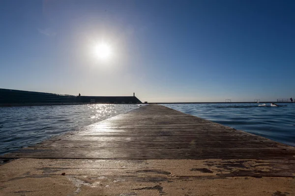 Newcastle Baths Nsw Australia Popular Locals — Stock Photo, Image