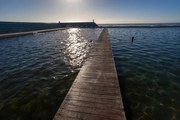 Newcastle Baths Nsw Ausztrália Népszerű Helyiek Körében — Stock Fotó