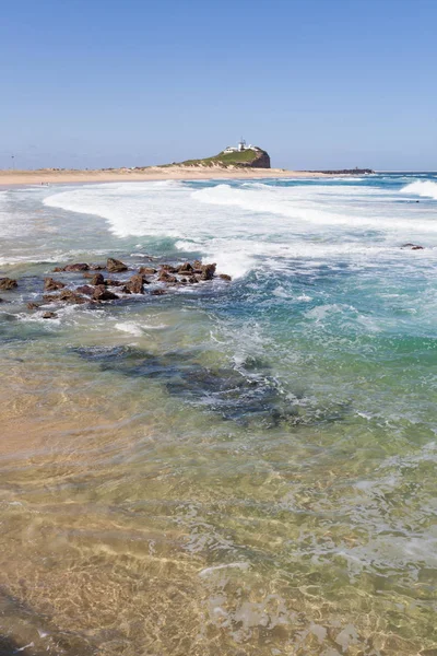 Beroemde Nobbies Beach Newcastle — Stockfoto