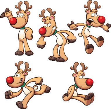 Noel karikatür Ren geyiği