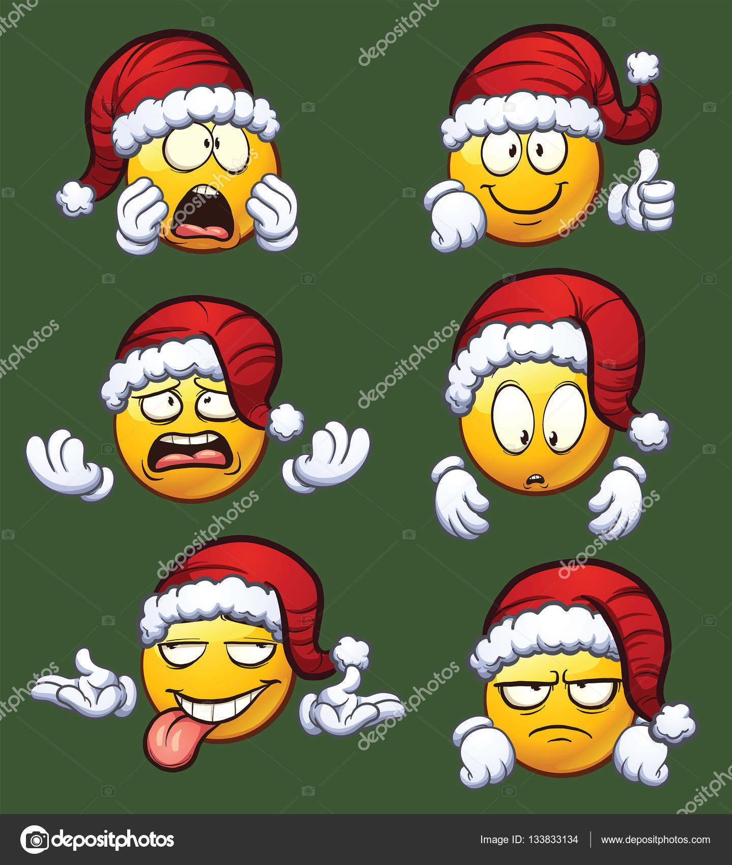 黄色のクリスマス絵文字 ストックベクター C Memoangeles