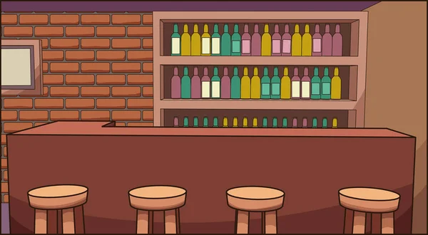 Hintergrund Cartoon Bar — Stockvektor