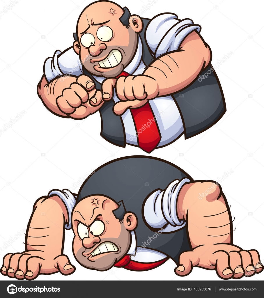 Cartoon Bald Big Muscular Man Looking Menacingly Stock Illustration -  Download Image Now - Adult, Aggression, Anger - iStock