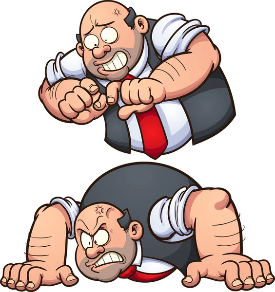 Angry bald man — Stock Vector