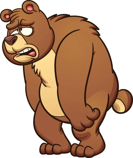 Smutny kreskówka niedźwiedź — Wektor stockowy