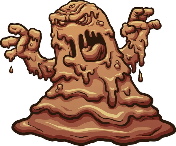 만화 진흙 괴물 — 스톡 벡터