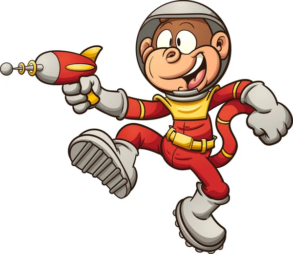 Monyet ruang kartun Stok Ilustrasi 