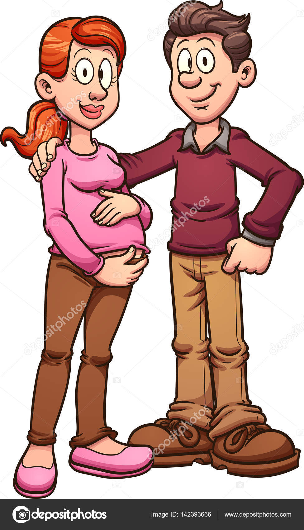 Cartoon pregnant couple Stock Vector Image by ©memoangeles #142393666 Cartoon pregnant couple Stock Vector Image by ©memoangeles #142393666