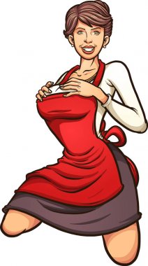 Seksi ev hanımı pin up