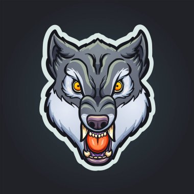 Çizgi film kurt maskot