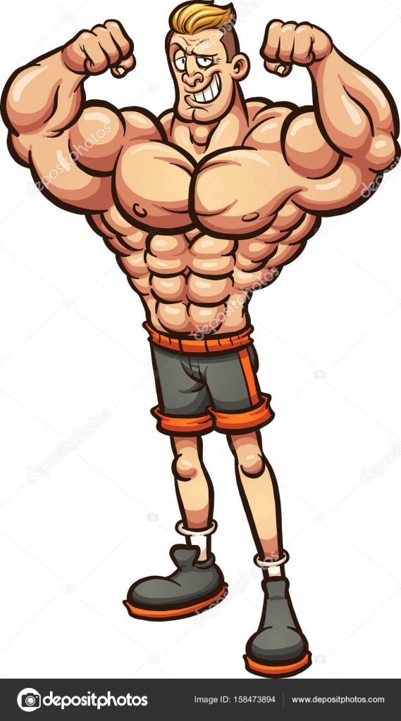 Strong man with skinny legs Stock Vector by ©memoangeles 158473894