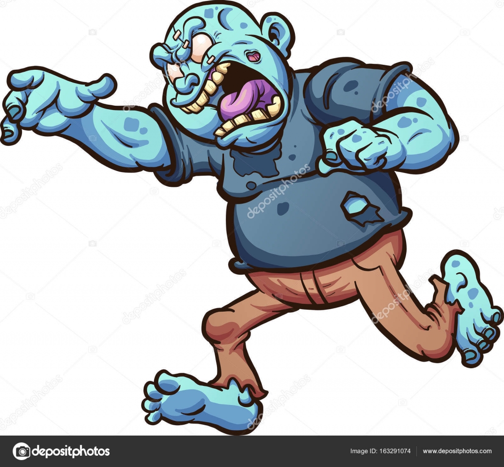 지방 만화 좀비 스톡 벡터 - ©memoangeles 163291074