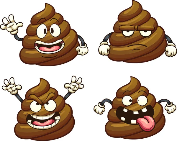 Cartoon poop character — Stock Vector