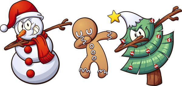 Christmas dabbing characters
