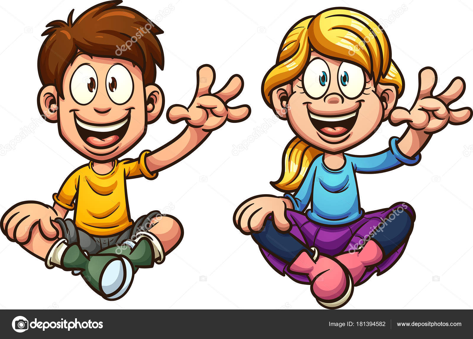 Niños de dibujos animados vector, gráfico vectorial © memoangeles