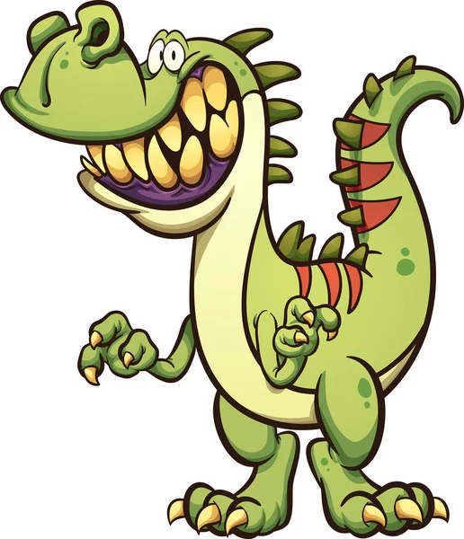 Happy cartoon dinosaur — Stockvector