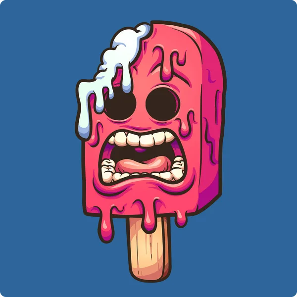 Zombie ice popsicle — Stockvector