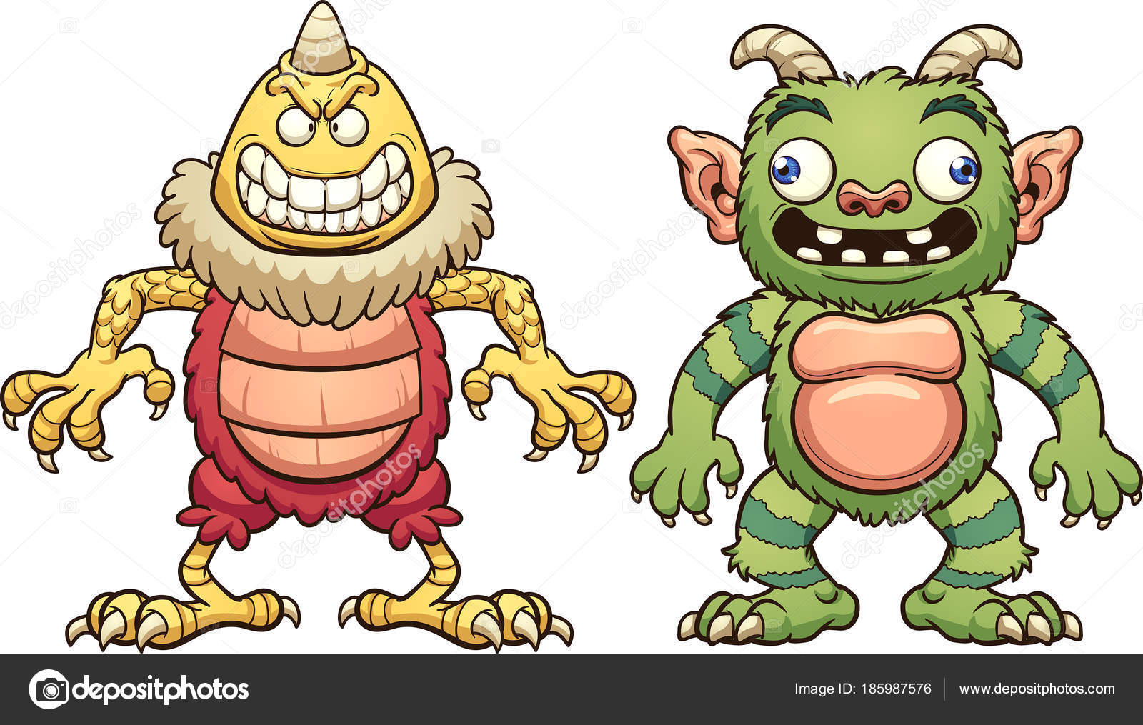 dibujos animados de monstruos con partes del cuerpo intercambiables