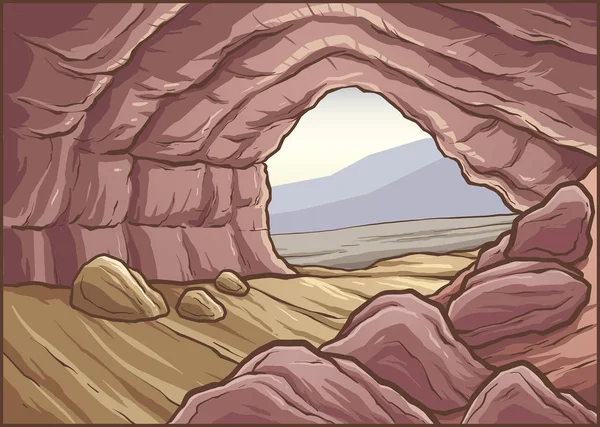 Cartoon cave bakgrund — Stock vektor