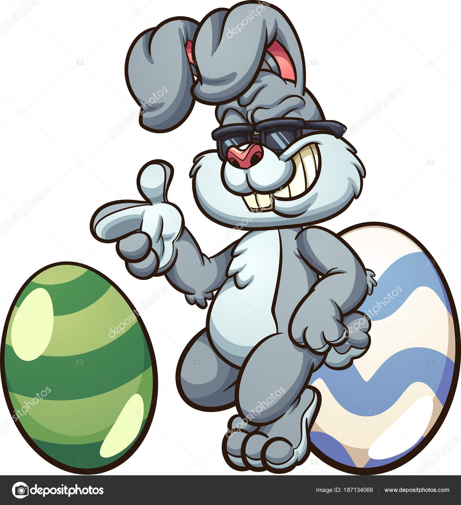 Cool Easter bunny Stock Vector Image by ©memoangeles #187134068
