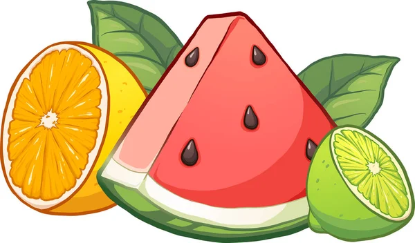 Tropische Früchte — Stockvektor