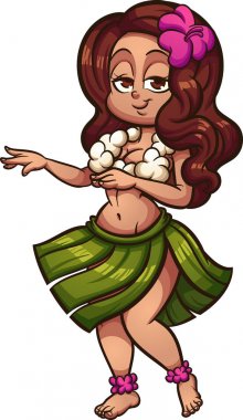 Hawaiian hula dansçı
