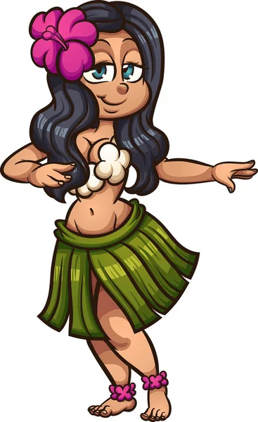 Hawaiian hula dansare — Stock vektor