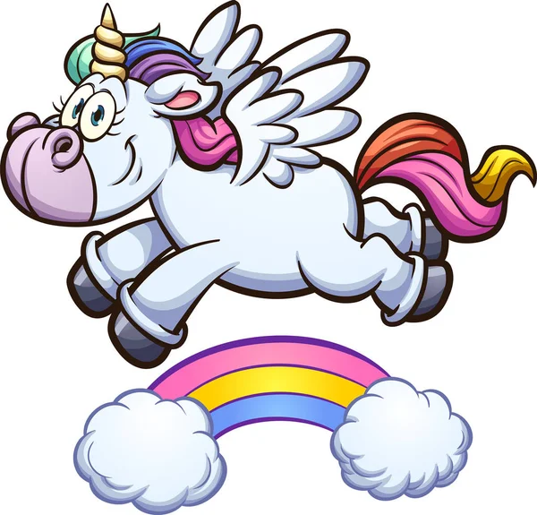 Licorne arc-en-ciel — Image vectorielle