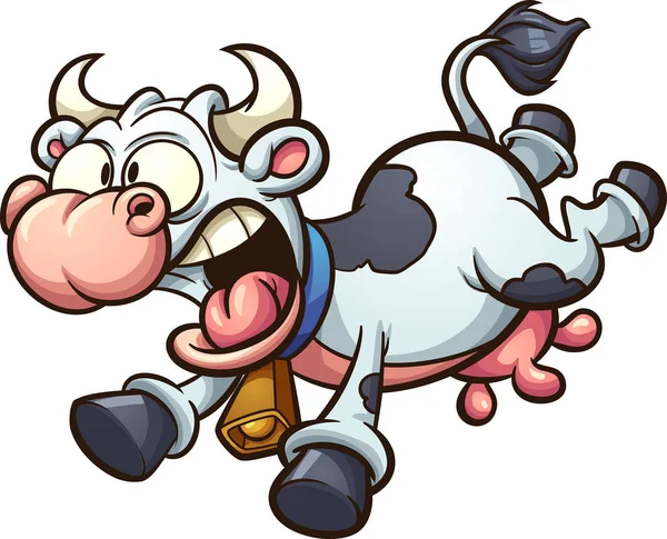 Przestraszony kreskówka krowa — Wektor stockowy