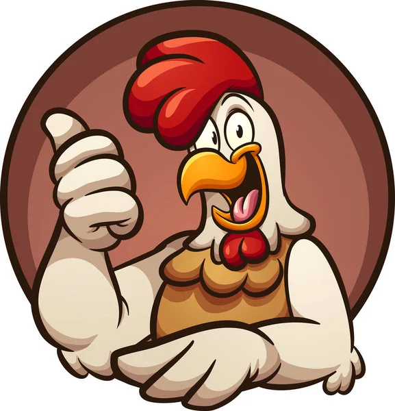 Pulgares de pollo arriba — Vector de stock