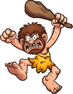 Angry caveman clipart