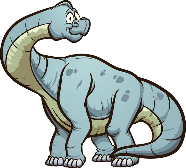 Cartoon brachiosaurus — Stockový vektor