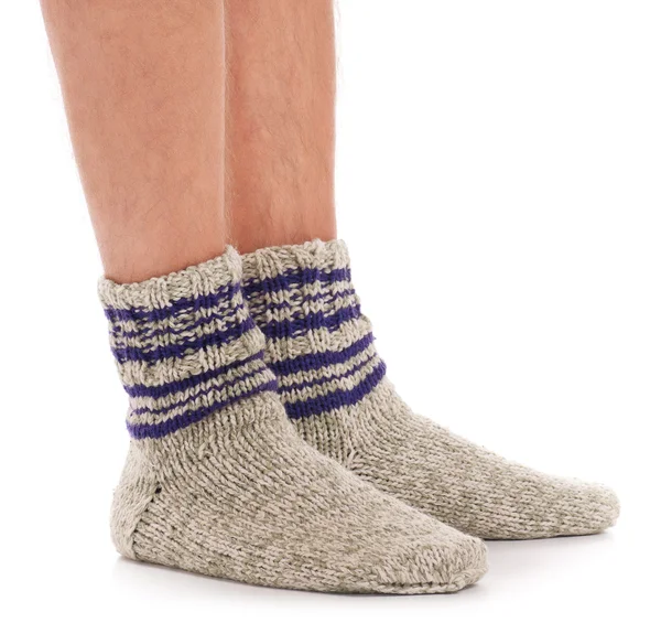 Теплые трикотажные носки — стоковое фото