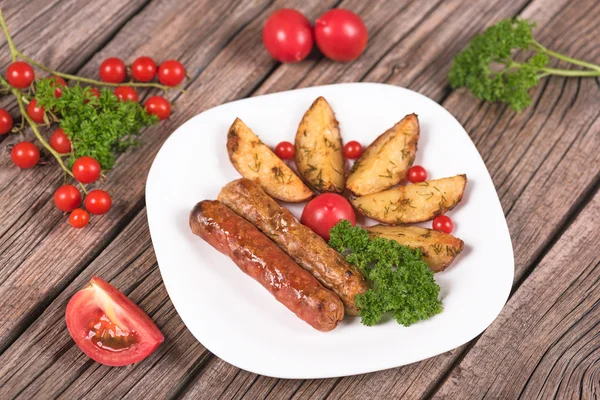Delicious grilled wieners — Stock Photo, Image