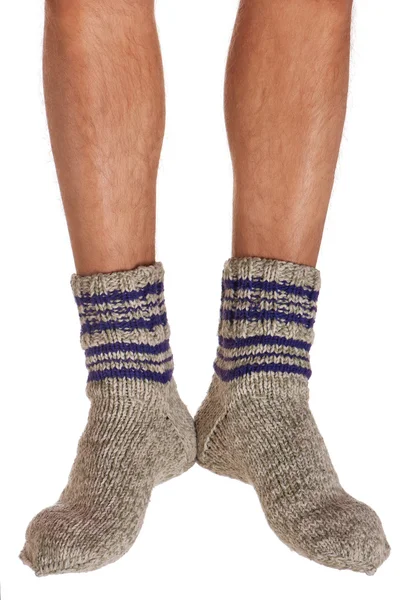Gebreide warme sokken — Stockfoto