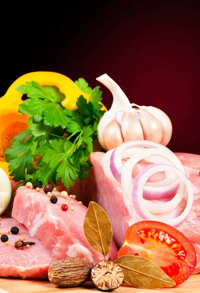 Rohes Schweinefleisch — Stockfoto