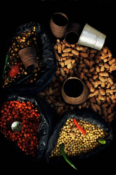 Spices on the market in Nepal — Stock Photo, Image