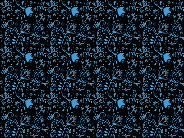 Fleur motif sans couture - Fleurs de lin — Image vectorielle