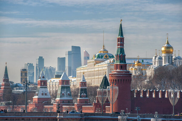 Вид на Кремль, Россия, Москва
