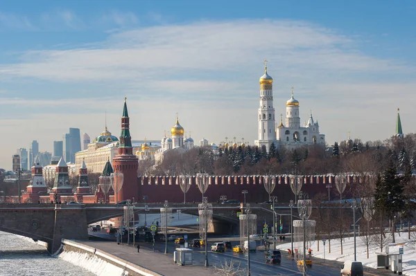 Moscú Kremlin Kremlin Embankment Río Moscú Moscú Rusia Arquitectura Punto — Foto de Stock